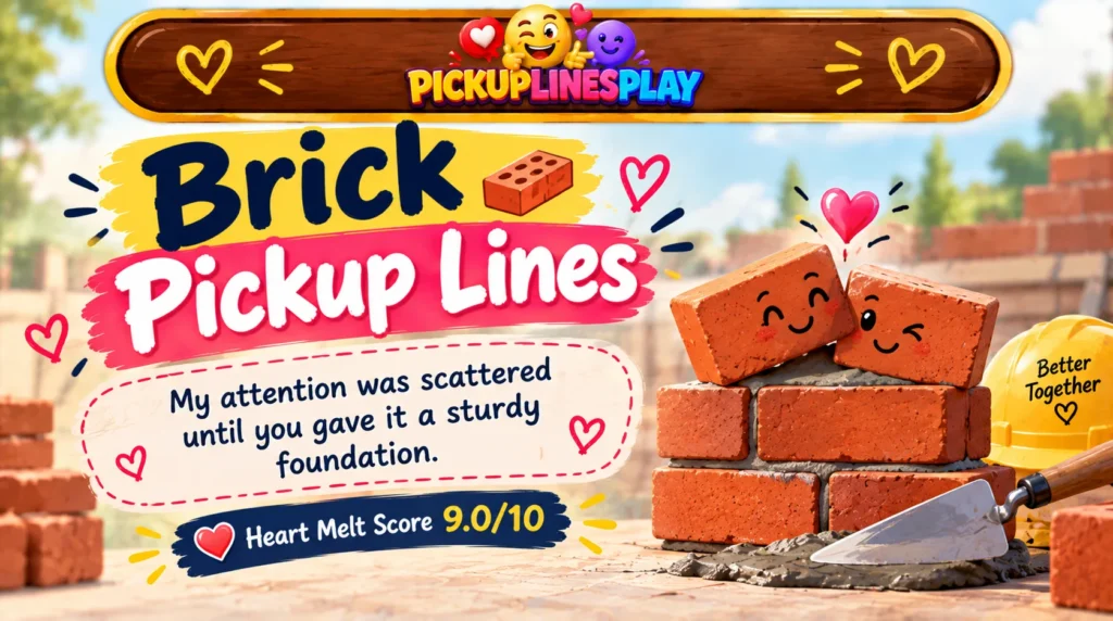 Brick Pickup Lines