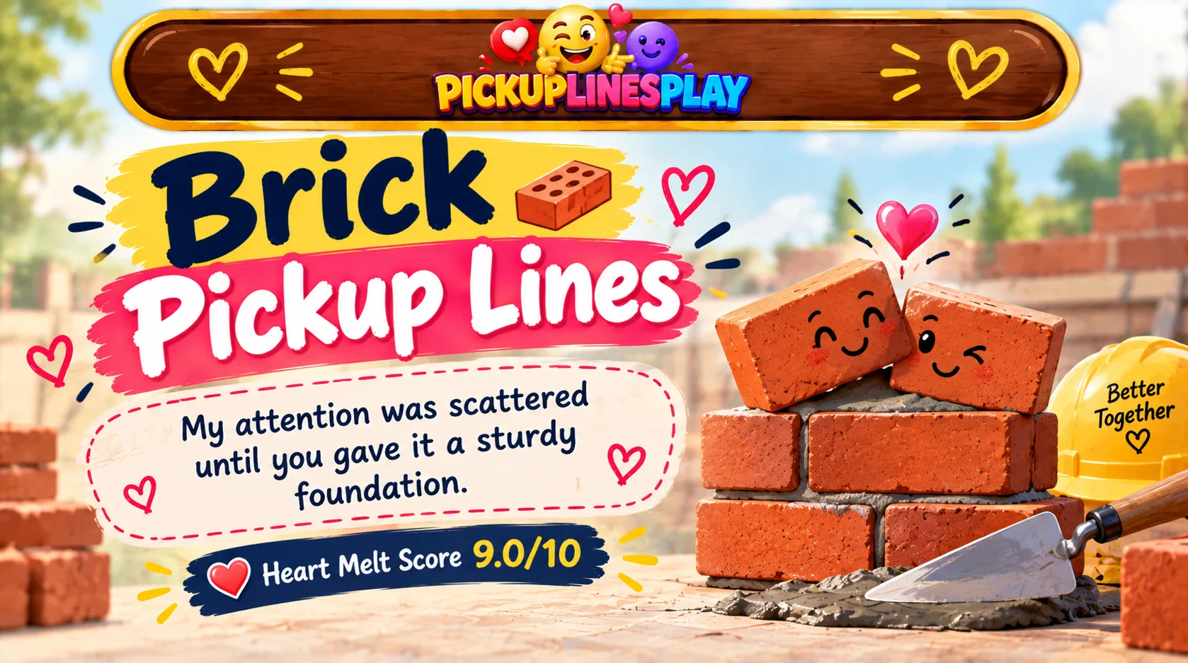 Brick Pickup Lines